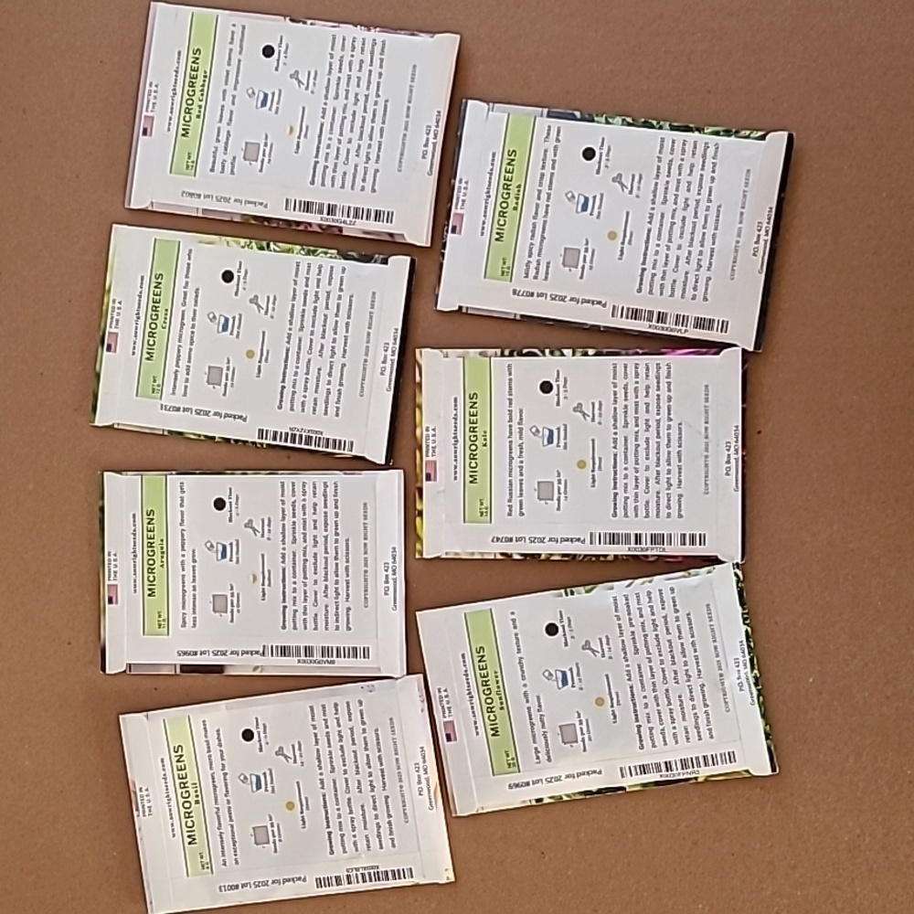 Microgreens Seed Packets Set - Picture 2 of 2